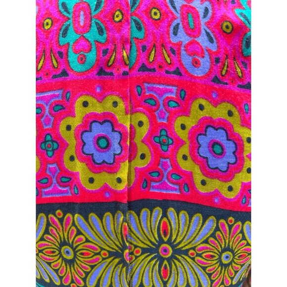 VTG Alex Colman Dress 60s 70s Mod Hippie Psychedelic Vintage Maxi High Neck EUC - Picture 11 of 11